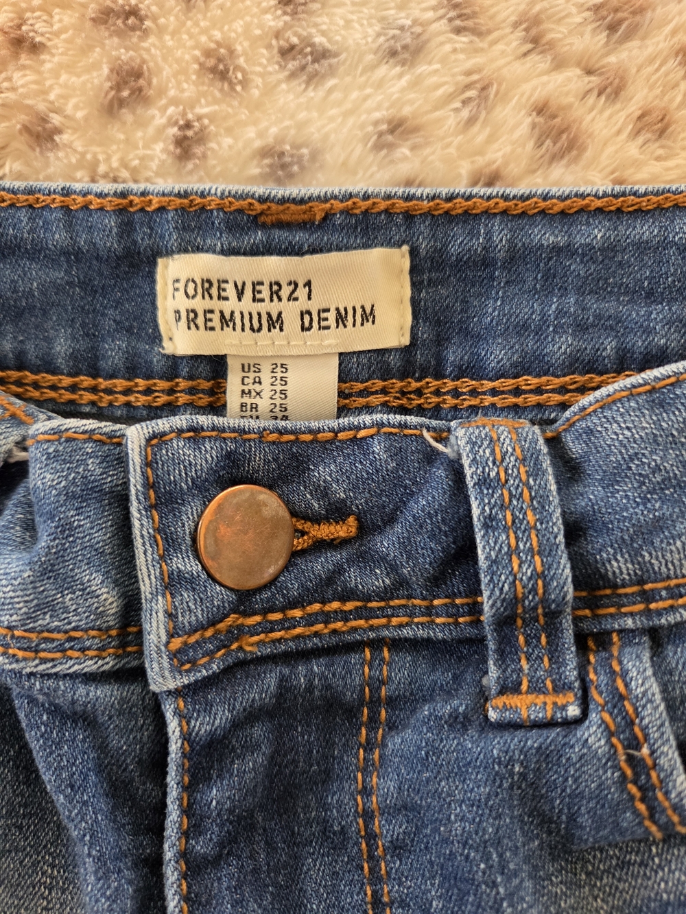 Forever 21 Blue Distressed Denim Jean Shorts - Picture 7 of 8